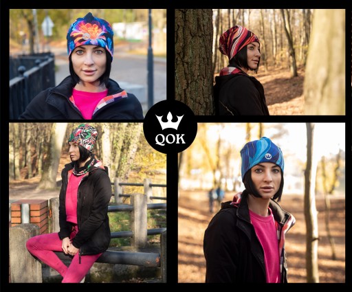 Термоактивная женская спортивная шапка Queen of Kings с флисом GREEN 2 QOK
