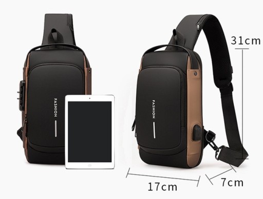 USB-рюкзак на одно плечо с защитой от кражи (I223)