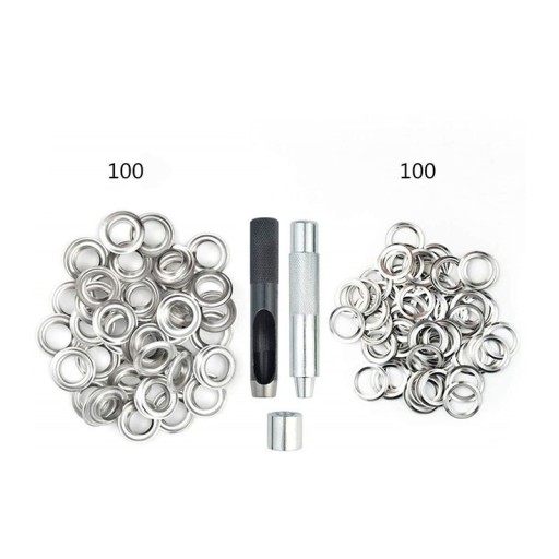 100 x Oczkarka do oczek 12mm do toreb, plandek, firanek metalowa klamra
