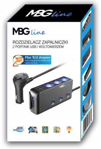 3 РАЗВЕТВИТЕЛЯ ГНЕЗДА ПРИКУРИВАТЕЛЯ 12V 24V 30W USB-C