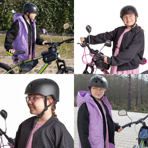 KASK ROWEROWY OCHRONNY REGULOWANY HULAJNOGĘ DLA DZIECI DOROSŁYCH 52-56