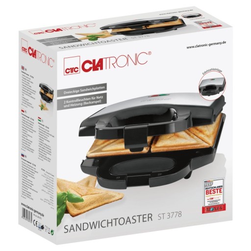 OPIEKACZ TOSTER DO TOSTÓW KANAPEK SANDWICZ SANDWICH 750W MOCNY NIEMIECKI