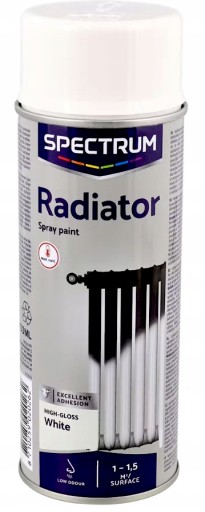 2x FARBA DO GRZEJNIKA KALORYFERÓW SPRAY POŁYSK BIAŁA 400 ml