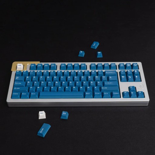 Klawisze do Klawiatury Mechanicznej PBT Profile Cherry 129szt GMK WoB Blue