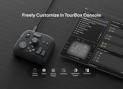 Консоль TourBox Neo, контроллер для редактирования фотографий, видео и графики
