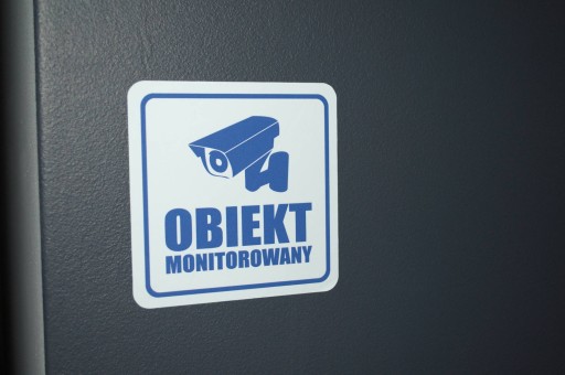 Наклейка MONITORED FACILITY мониторинг GDPR 10x10