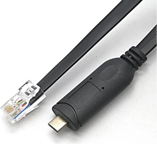 КОНСОЛЬНЫЙ КАБЕЛЬ USB-C RJ45 ДЛЯ УСТРОЙСТВ CISCO 3 м ПЛОСКИЙ ДЛИННЫЙ FTDI