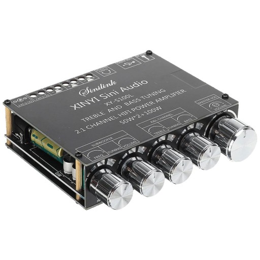 Аудиоусилитель 2 x 50 Вт + сабвуфер 100 Вт + Bluetooth