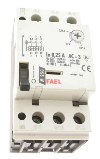 Fael wyłącznik silnikowy M250 0,16-0,25A 0,25A