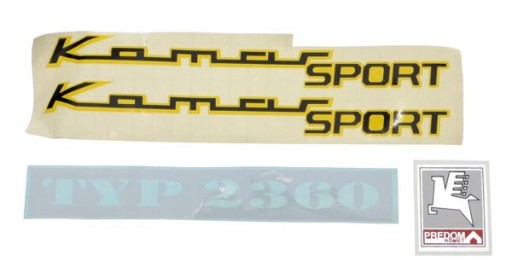 Наклейки Romet Komar Sport 2360 желтые S.T. набор