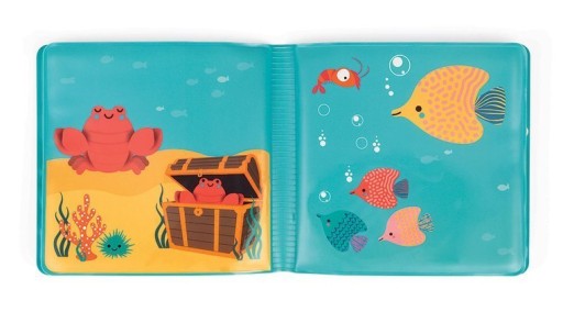 Волшебная ВОДОНЕПРОНИЦАЕМАЯ книжка для ванны Underwater 10m+ Janod