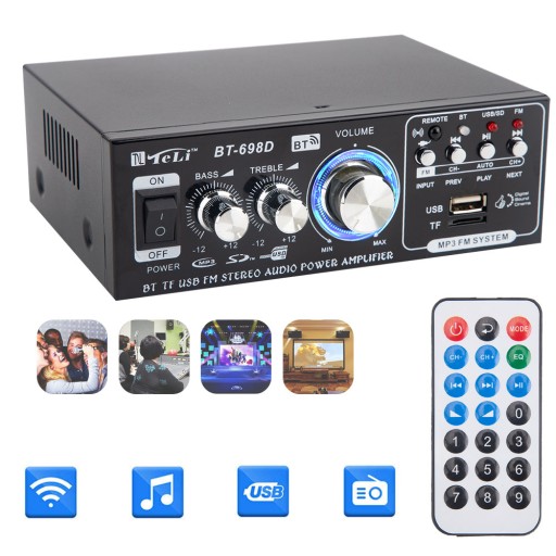 АВТОМОБИЛЬНЫЙ СТЕРЕОУСИЛИТЕЛЬ BT-698D BLUETOOTH FM-РАДИО HIFI ЦИФРОВОЙ АУДИО