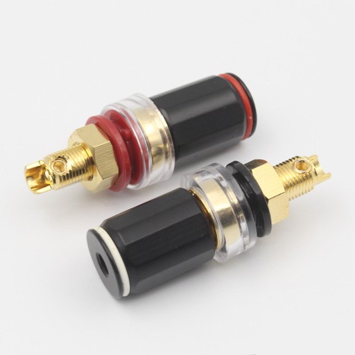 2шт. Разъем для динамика HIFI, 50 мм, позолоченный, разъем-корзина, позолота