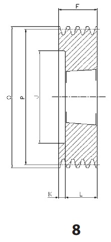 Шкив SPA 71 /R3 (3x13)/TL1108