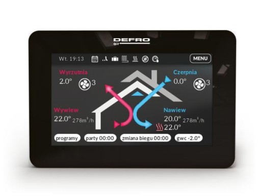 Рекуператор Defro DRX 600 PLUS HE + панель