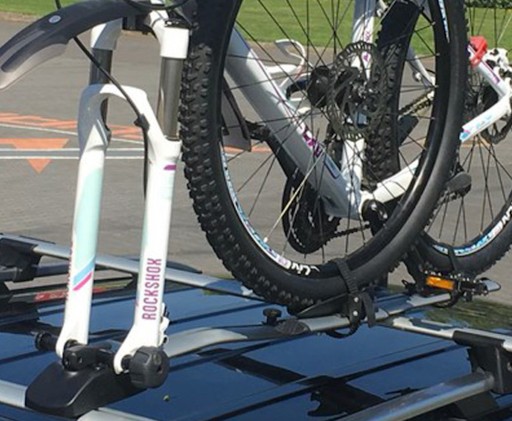 Bagażnik rowerowy dachowy zamykany na klucz aluminiowy uchwyt na rower