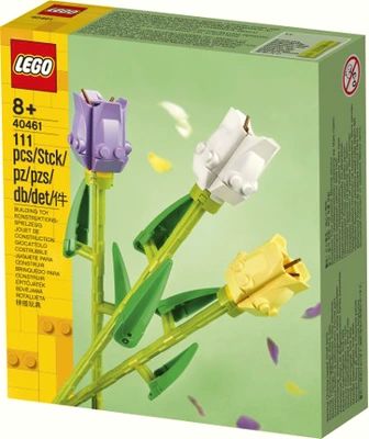 Оригинальные кубики «Тюльпаны» LEGO 40461, 111 деталей, НОВИНКА