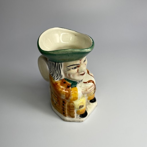 Staffordshire stary figuralny śmieszny dzbanek kufelek tzw. Toby Jug