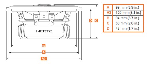 АВТОМОБИЛЬНЫЕ ДИНАМИКИ HERTZ DCX100.3 100 ММ ДЛЯ ПОДОКОННОГО ОКНА MERCEDES + СКИДКИ