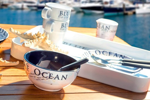 НАБОР ОБЕДЕННЫЙ НАБОР BRUNNER BLUE OCEAN МЕЛАМИНОВЫЙ, 16 ПРЕДТ.