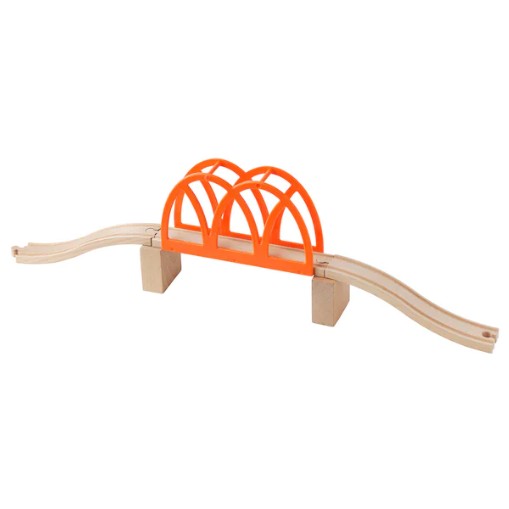Drewniany most kolejowy tory szyny do rozbudowy kolejka Ikea Lillabo 5 elem