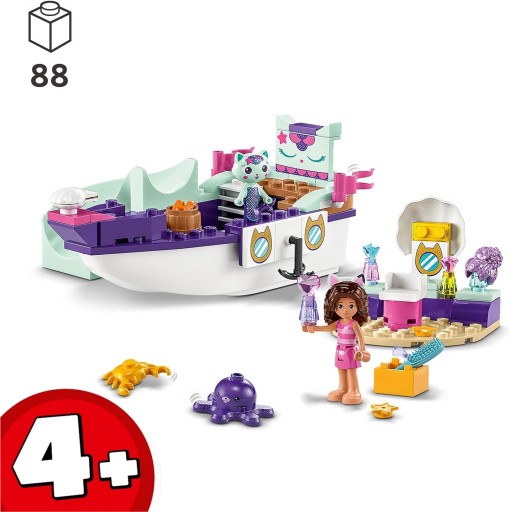 КОМПЛЕКТ LEGO «РУСАЛКА КОРАБЛЬ И СПА» GABI GABBY'S DOLLHOUSE CAT HOUSE LODZ