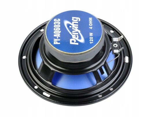 Głośniki samochodowe 16cm 3 drożne 120W Peiying