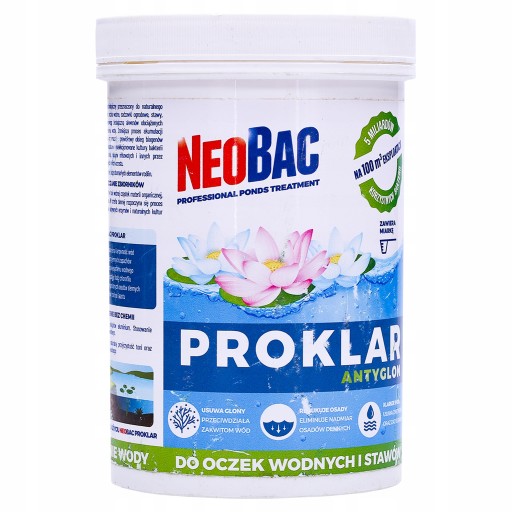 NeoBac PROKLAR бактерии против водорослей для прудов | Средство из зеленой воды