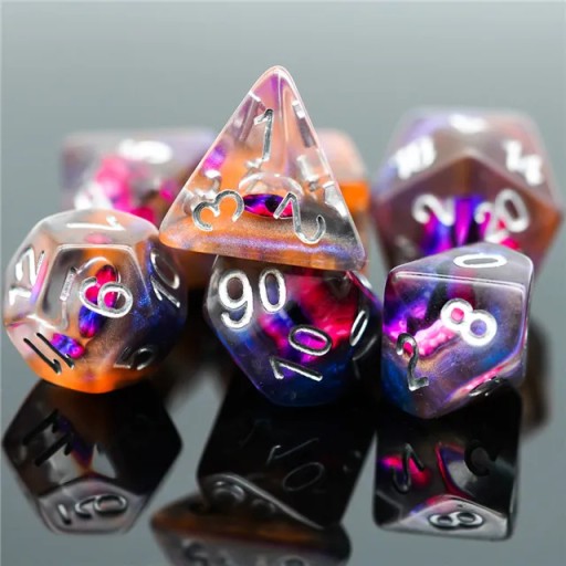 KOSTKI RPG OKO SMOKA MROKU ZESTAW 7 KOŚCI KOSTEK
