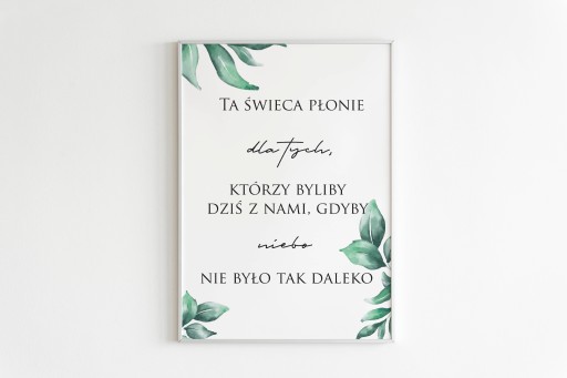 Zestaw instax i 'ta świeca', karta na wesele A4