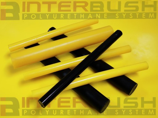 160x500mm Twardy 95 ShA Wałek pręt poliuretanowy Elastomer Interbush