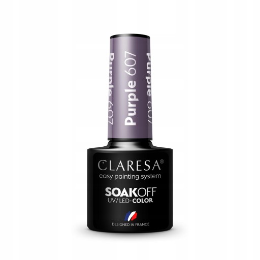 CLARESA FIOLET ГИБРИДНЫЙ ЛАК 5 мл PURPLE 607