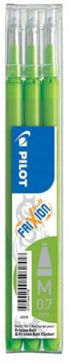WKŁADY do PIÓR ATRAMENT Wymienny Tusze do PIÓRA Pilot Frixion Zielone 3Szt