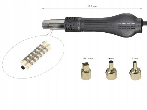 Spawarka do plastiku WEP 852D+ +6x dysza BUT, żelazko, plastiki, siatka