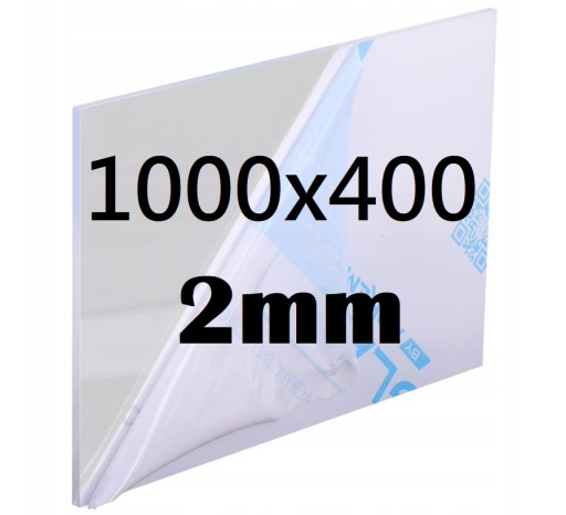 PLEKSI / PLEXI / PLEKSA / PLEXA na wymiar 100cm x 40cm x2mm PŁYTA BEZBARWNA