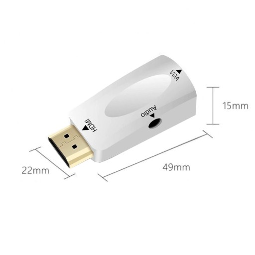 АДАПТЕР-ПРЕОБРАЗОВАТЕЛЬ HDMI В VGA МОНИТОР КАБЕЛЬ DSUB