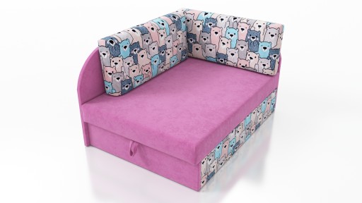 Винни-Пух, PINK + TEDDY BED раскладная детская кровать