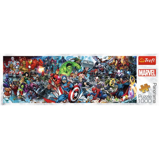 ПАЗЛ 1000 ПАЗЗЛ ПАНОРАМА МСТИТЕЛИ MARVEL ХАЛК ЖЕЛЕЗНЫЙ ЧЕЛОВЕК 12+ КУБИКОВ