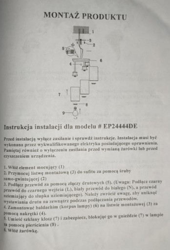 ELEGANCKA Lampa sufitowa wisząca - 3 klosze E27