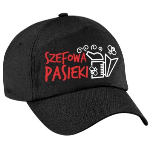 CZAPKA Z DASZKIEM Prezent pszczelarza SZEFOWA PASIEKI napis