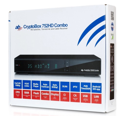 Декодер Combo AB CryptoBox 752HD CI+ для модулей nc+ Canal+ Cyfrowy Polsat