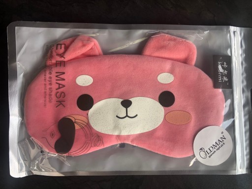 МАСКА ДЛЯ ВЕК ДЛЯ СНА РЕЛАКСАЦИЯ СНА плюшевый мишка розовый OLDMAN PLUSH