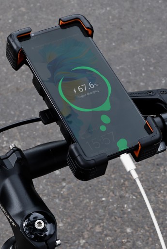 Uchwyt rowerowy na telefon na kierownicę z gumą regulowany MOCNY 4.5 - 7.2