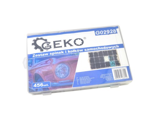 Zestaw spinek i kołków samochodowych 456szt.G02928