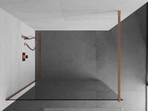 MEXEN KIOTO ŚCIANKA PRYSZNICOWA WALK-IN 135 x 200 CM MIEDŹ szkło 8 mm