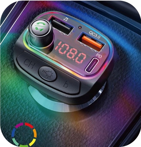 FM-ПЕРЕДАТЧИК BLUETOOTH БЫСТРОЕ ЗАРЯДНОЕ УСТРОЙСТВО MP3 2XUSB