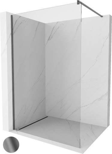 MEXEN KIOTO ŚCIANKA PRYSZNICOWA WALK-IN 180 x 200 CM GUN GRAY szkło 8 mm