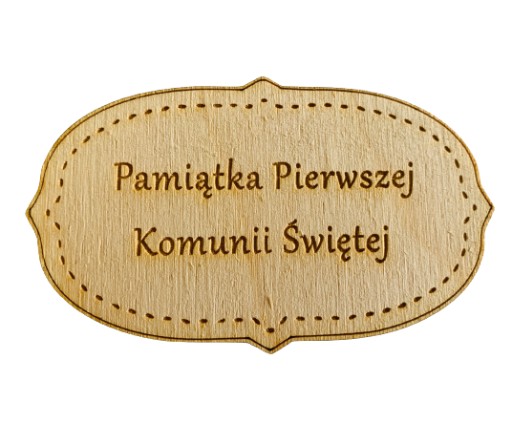 Tabliczka z napisem pamiątka komunii grawer 10cm