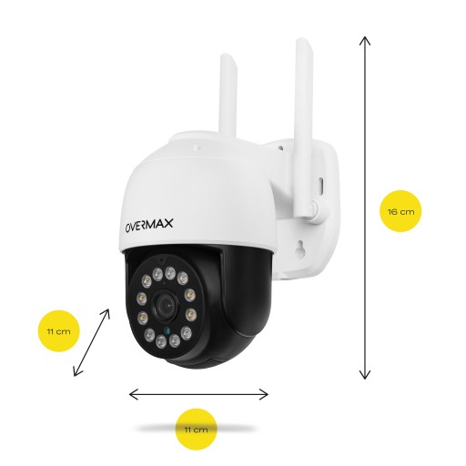 Zestaw Kamer Zewnętrznych OBROTOWE 25s LAN IP66 WIFI Full HD 4xZOOM 3sztuki