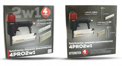 Степлер Nailer Nailer OTTENSTEN 4PRO2в1 +1000 скоб 90/38мм